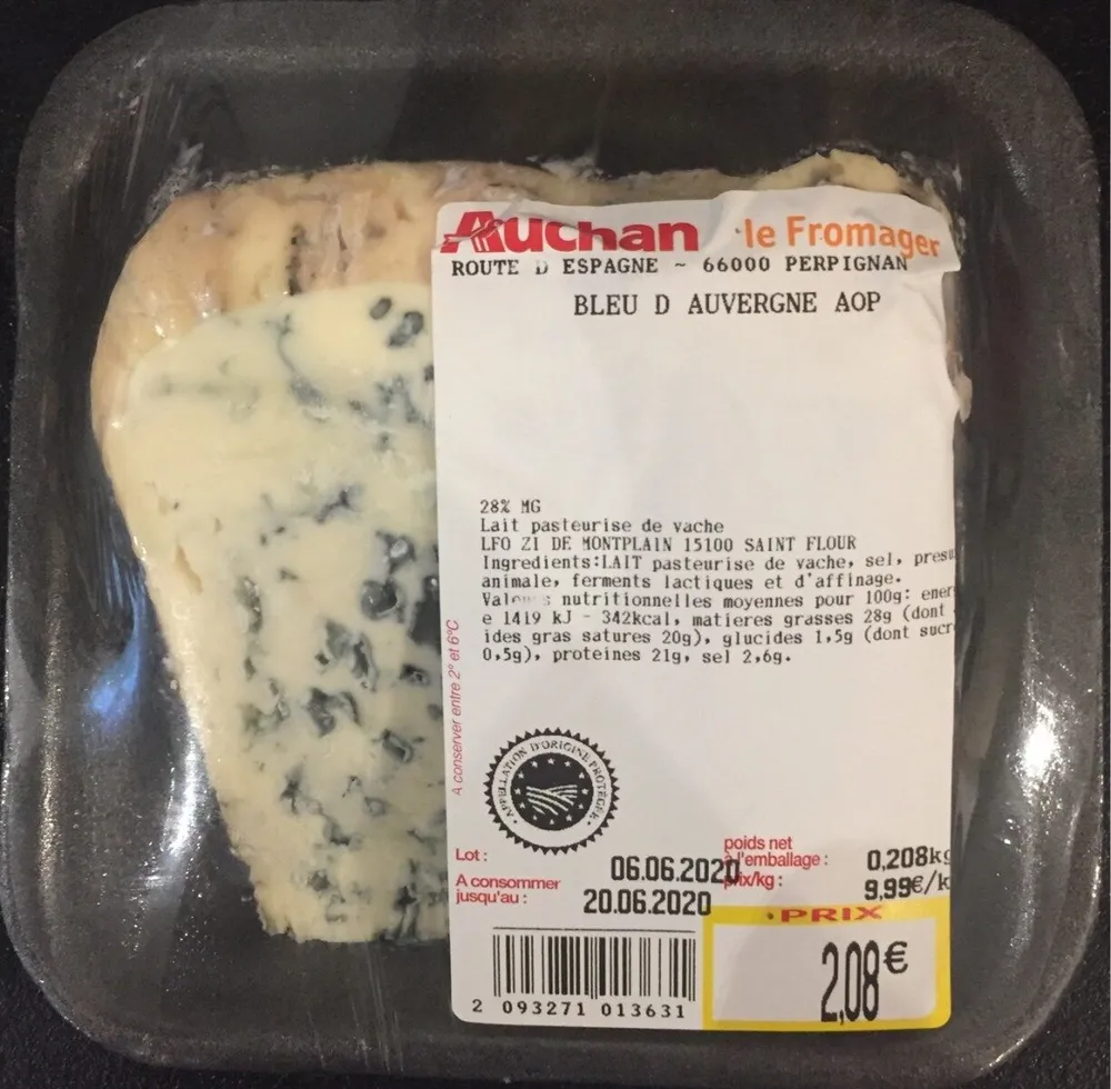 Bleu d'auvergne AOP