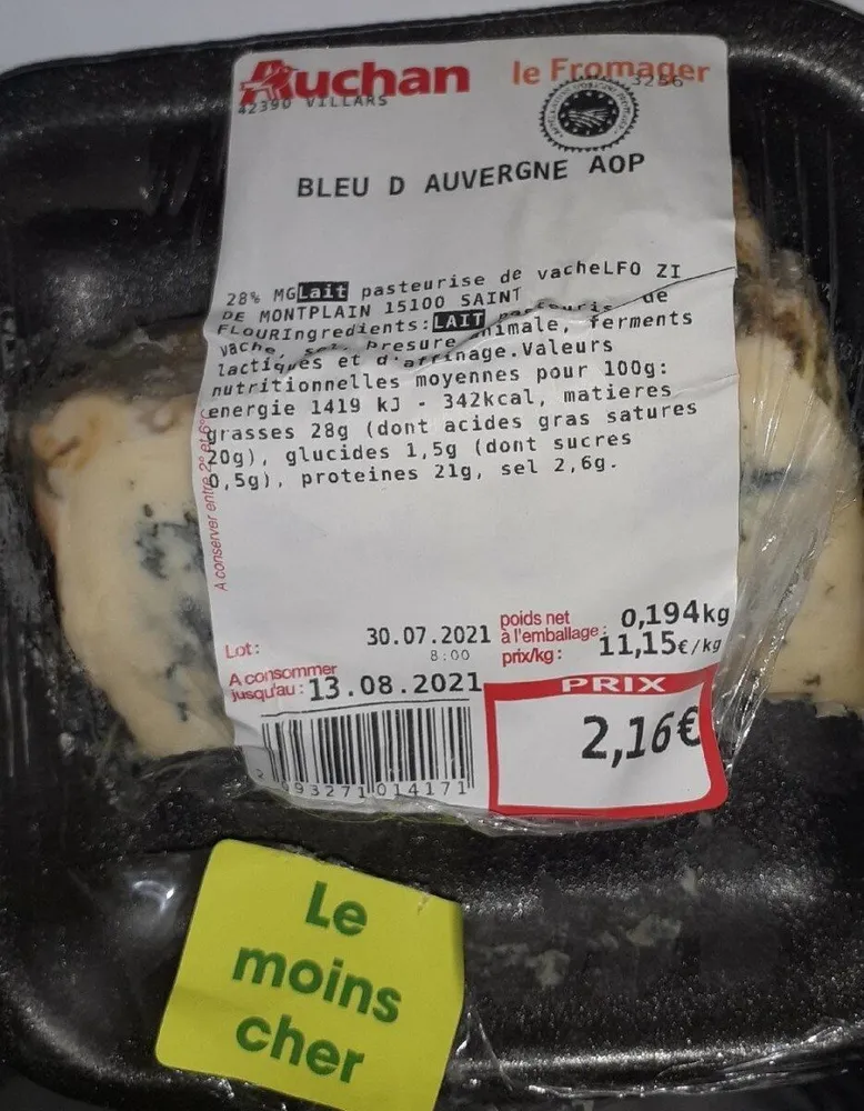 Bleu d'auvergne aop