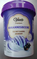 Eis mit Sahnejoghurt nach griechischer Art und 38% Sorbet aus schwarzen Johannisbeeren