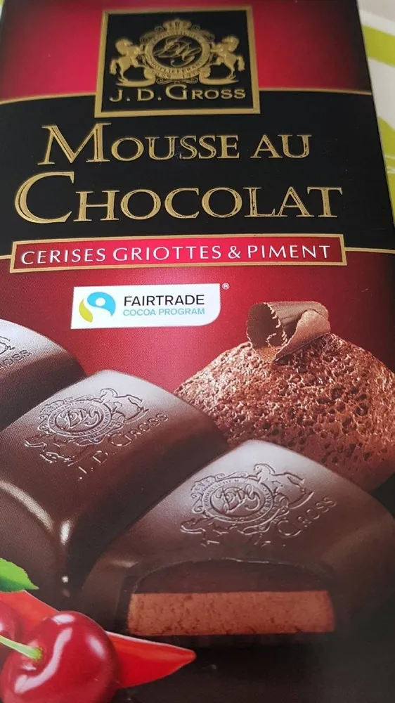Mousse au chocolat - Cerises griottes et piment