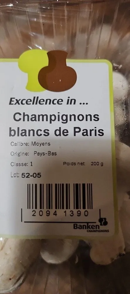 Champignons Blanc de Paris