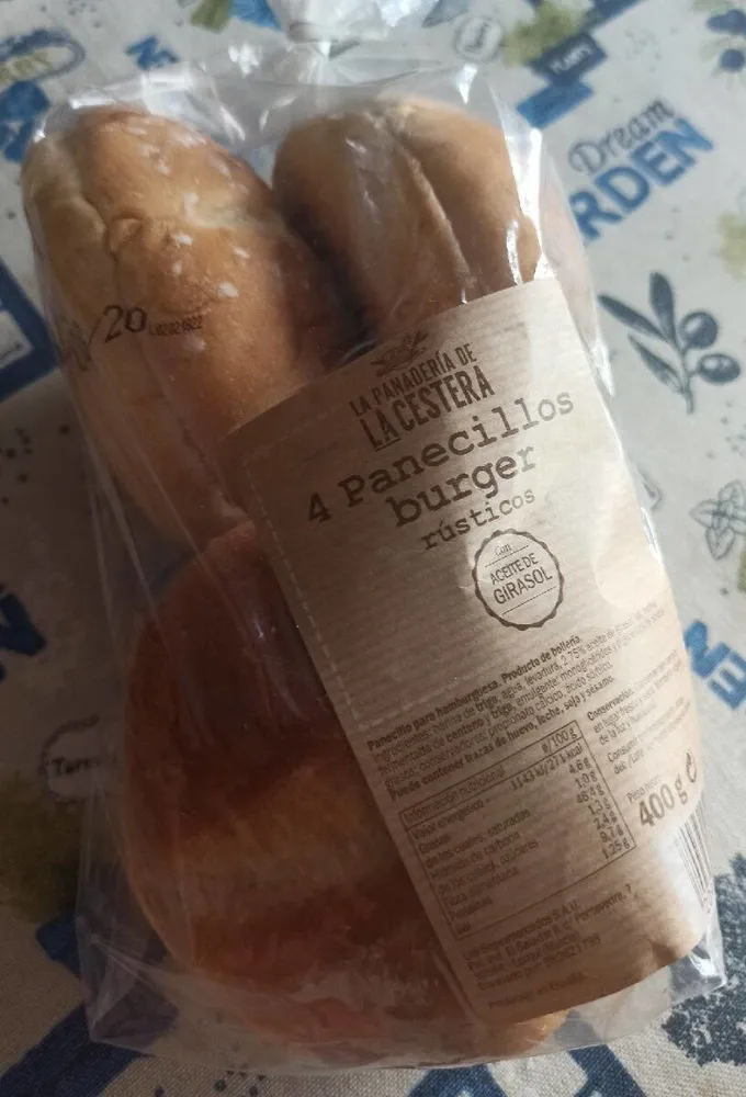 4 panecillos Burger rusticos