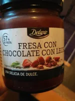 Fresa con chocolate con leche
