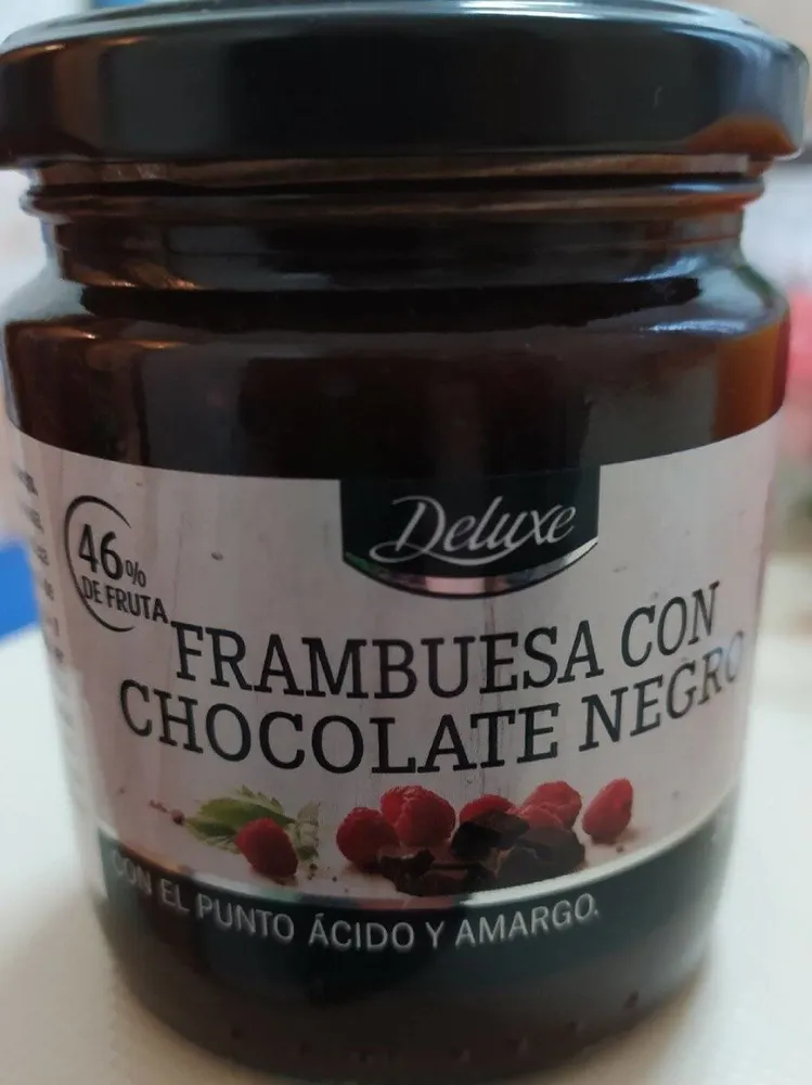 Frambuesa con chocolate negro
