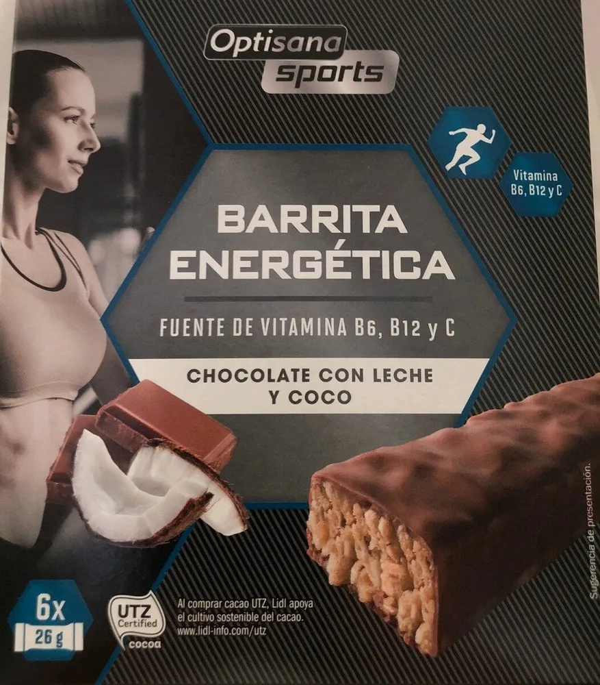 BARRITA ENERGÉTICA CHOCOLATE CON LECHE Y COCO