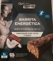 BARRITA ENERGÉTICA CHOCOLATE CON LECHE Y COCO
