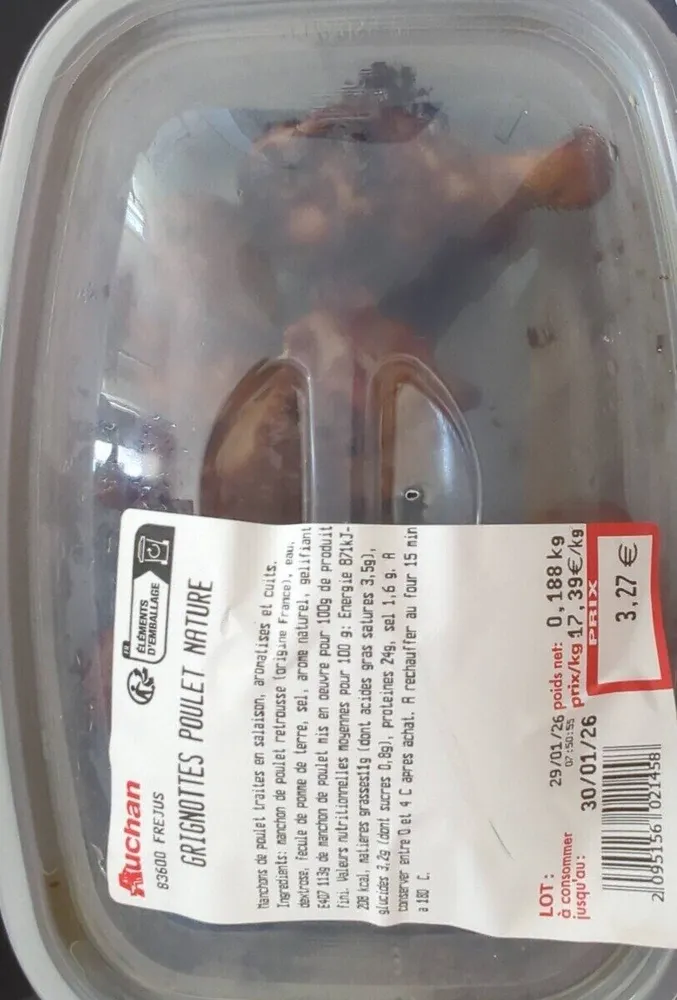 Grignottes de poulet nature
