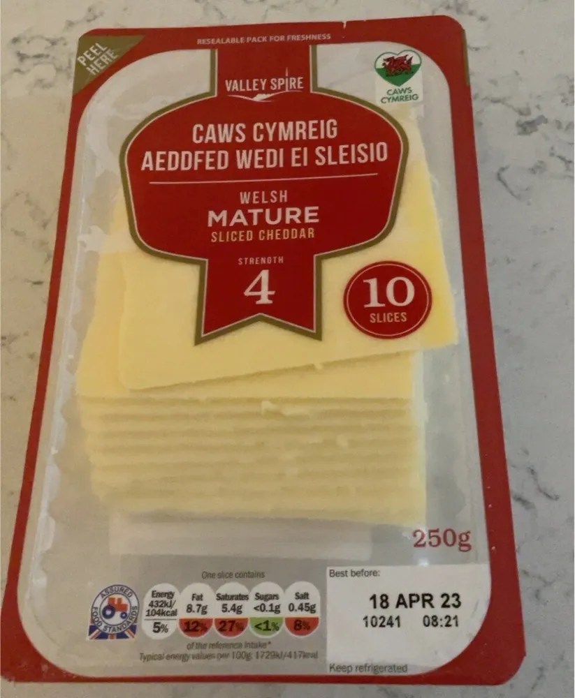 Welsh Mature Sliced Cheddar