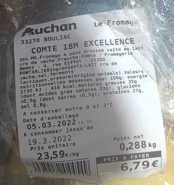 comte 18m excellence