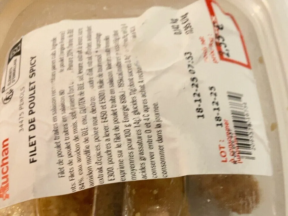 Filets de poulet Spicy
