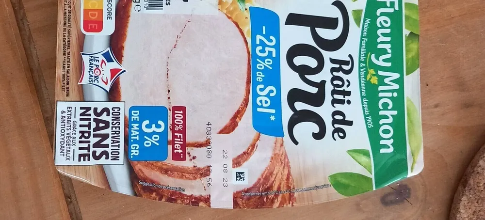 Roti porc cuit