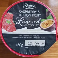 raspberry and passion fruit layered yogurt