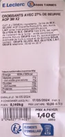 Croissants 27% beurre AOP 3M x2
