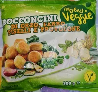 Bocconcini di orzo farro piselli e provolone