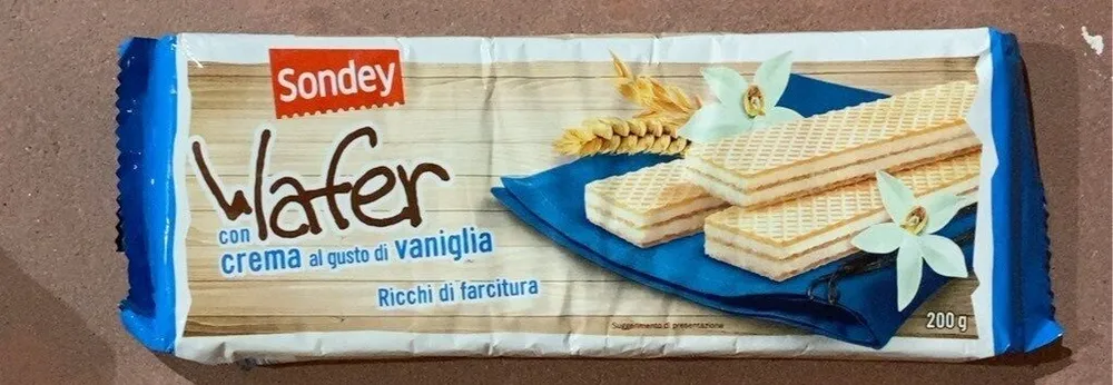 Wafer con crema alla vaniglia