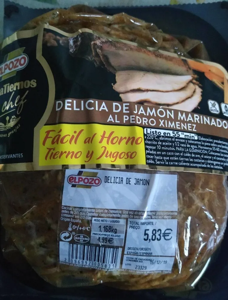 Delicia de jamón marinado al Pedro Ximénez