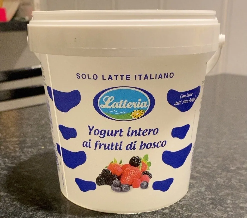 Yogurt intero ai frutti di bosco