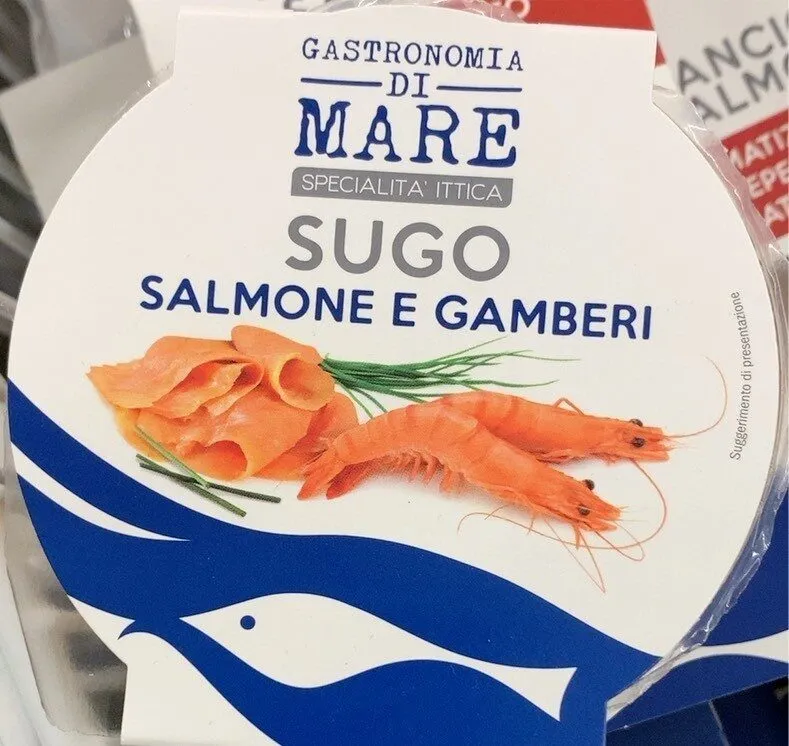 Sugo salmone e gamberi