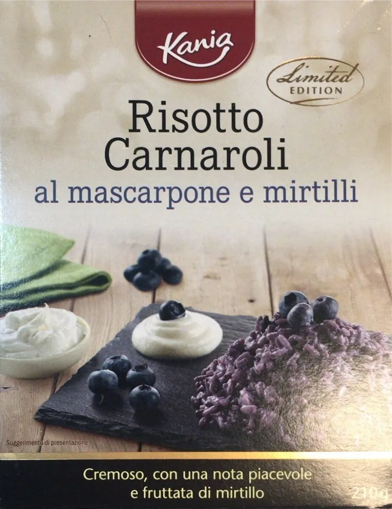 Risotto carnaroli al mascarpone e mirtilli