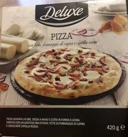 Pizza con fichi, formaggio di capra e cipolla rossa