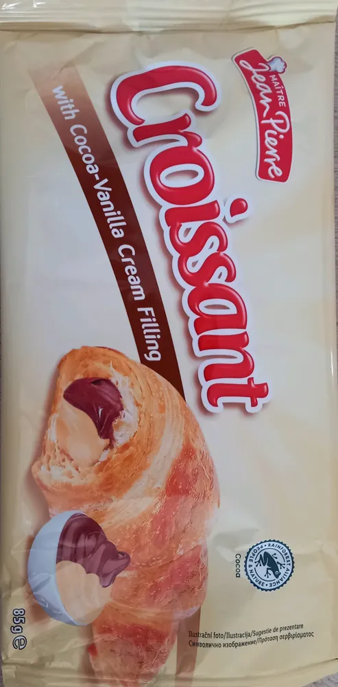 Croissant with Cocoa-Vanilla Cream Filling