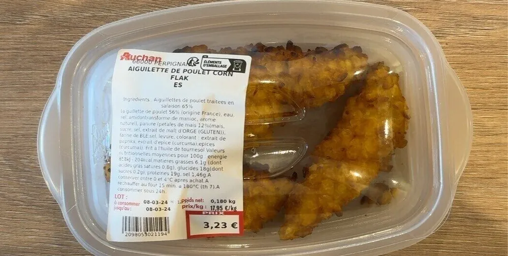 Aiguilette de poulet cornflakes