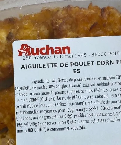 Aiguillettes de poulet Corn Flakes