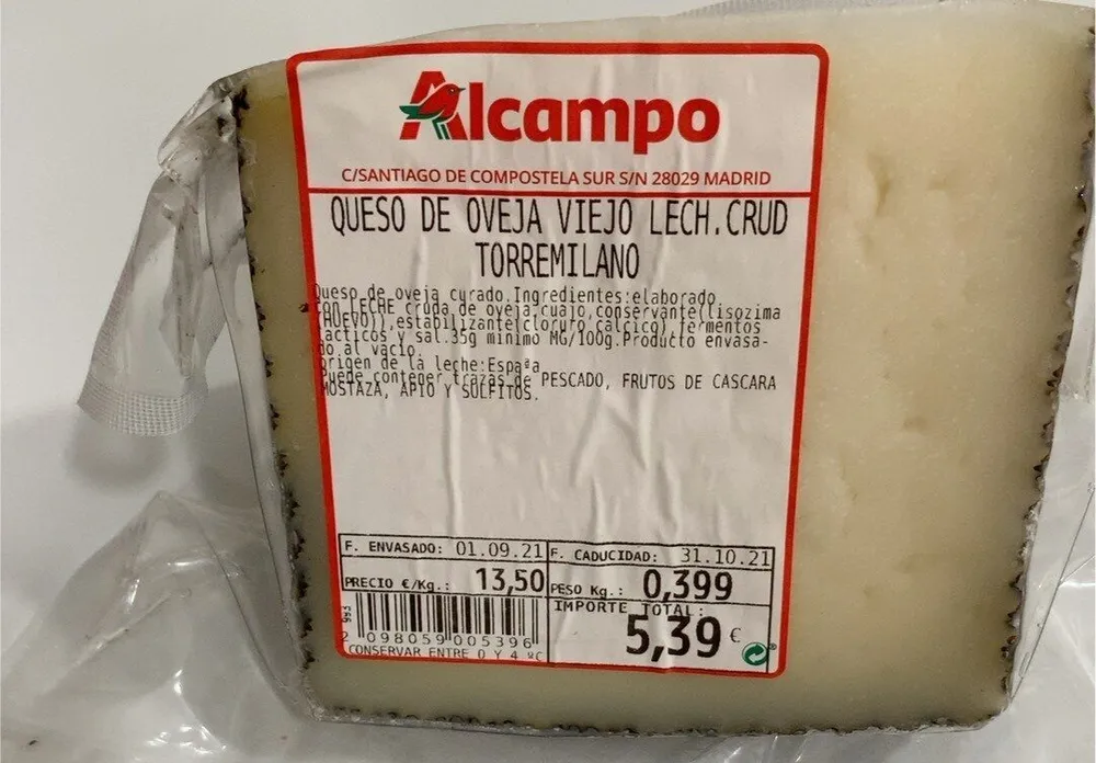 Queso de oveja viejo lech.crud torremilano