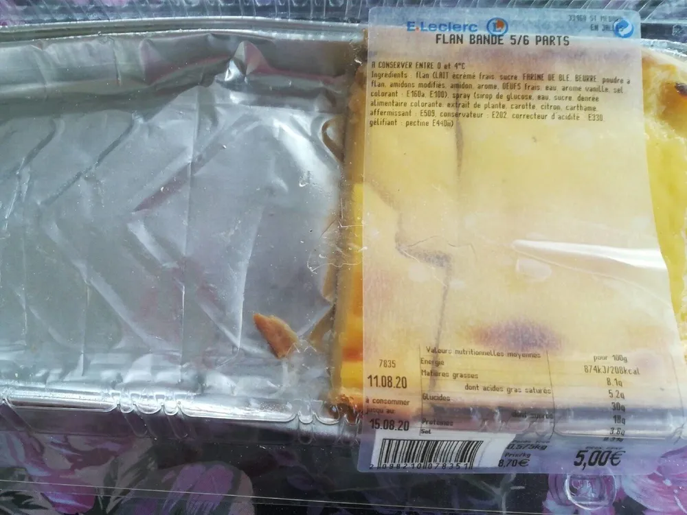 Flan bande 5/6 parts