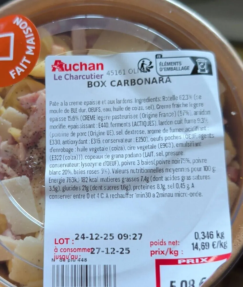 Box carbonara