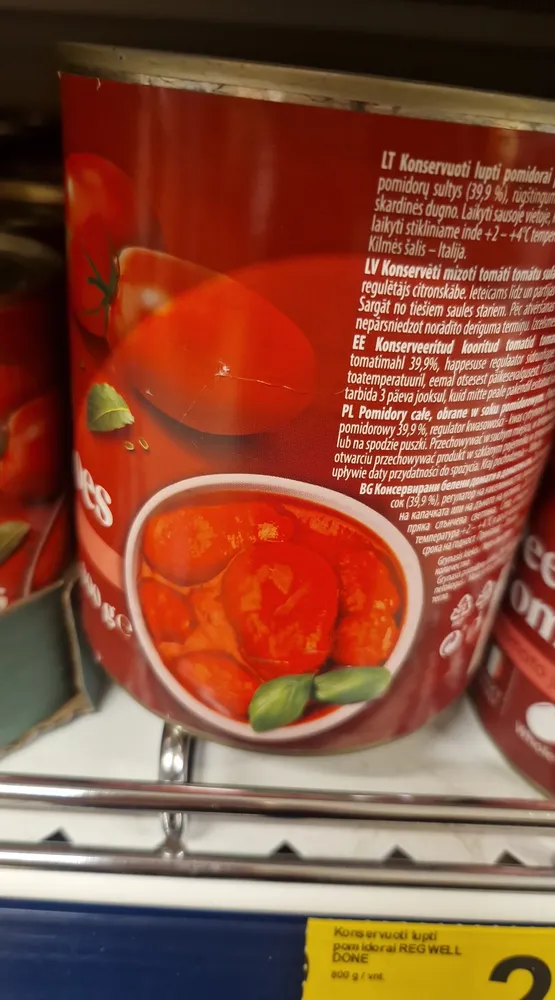 Peeled tomatoes