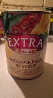 Pineapple pieces in syrup