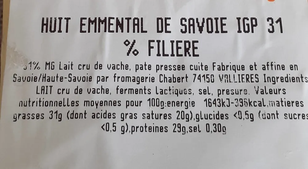 Emmental de Savoie IGP