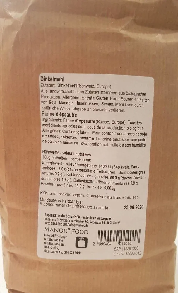 Farine d épeautre foncée