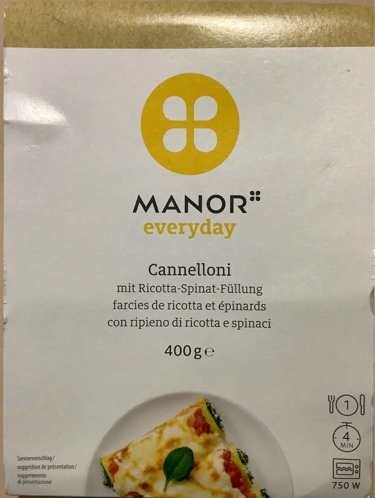 Cannelloni ricotta et épinards