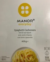 Spaghetti Carbonara, avec œuf et bacon