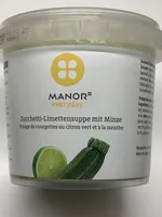 Potage de courgettes, citron vert et menthe