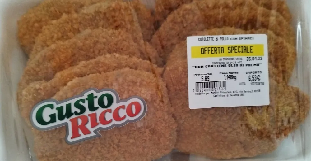 Cotolette di pollo con spinaci