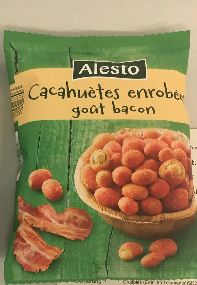 Cacahuètes enrobées saveur bacon