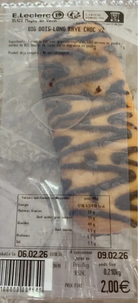 Big dots long raye choc