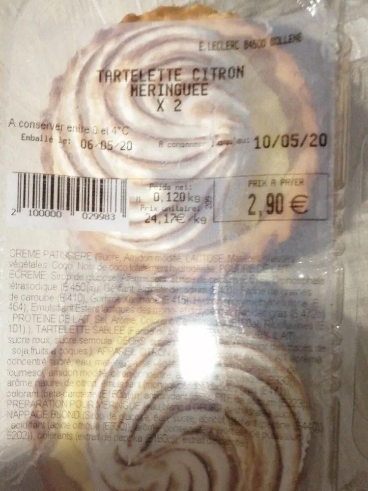 Tartelette citron meringuée
