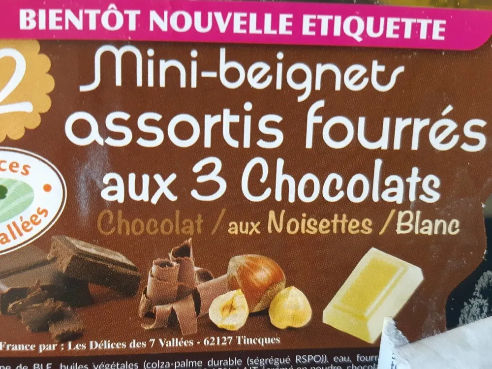 Mini-beignets assortis fourrés aux 3 chocolats