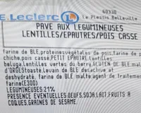 Pain pavé aux légumineuses