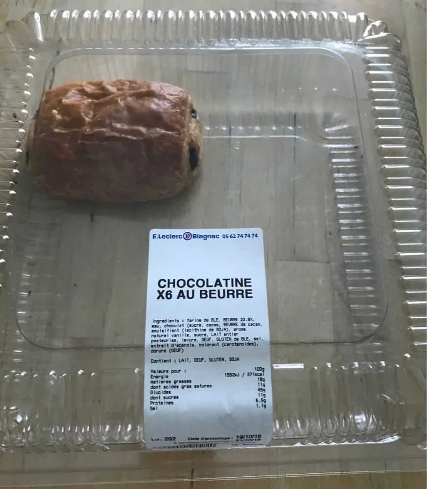 Chocolatine x6 au beurre