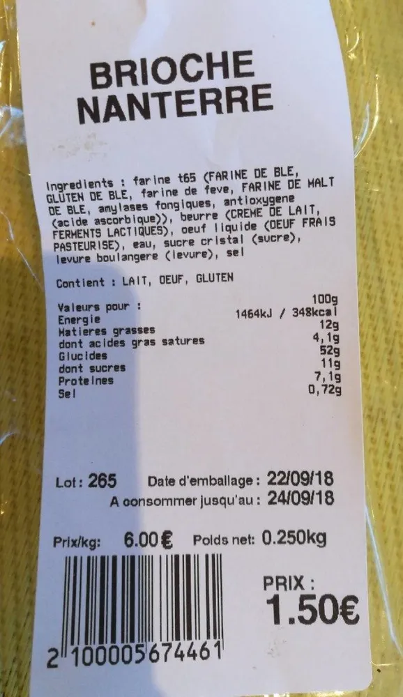 Brioche nanterre
