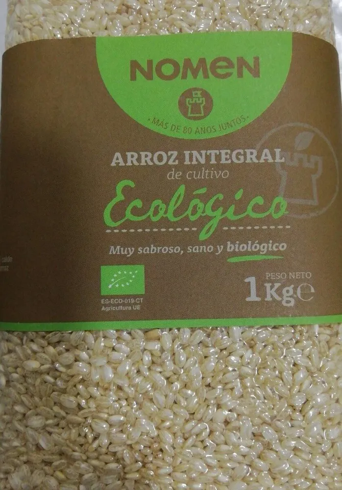 Arroz integral de cultivo ecológico