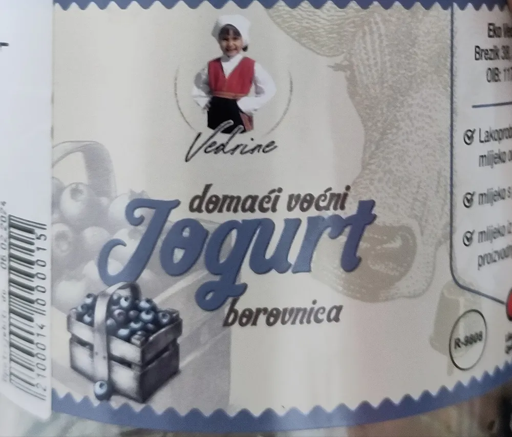 domaći voćni jogurt borovnica