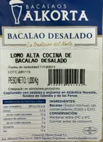 Lomo Alta Cocina de Bacalao Desalado