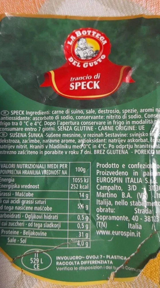 Trancio di speck