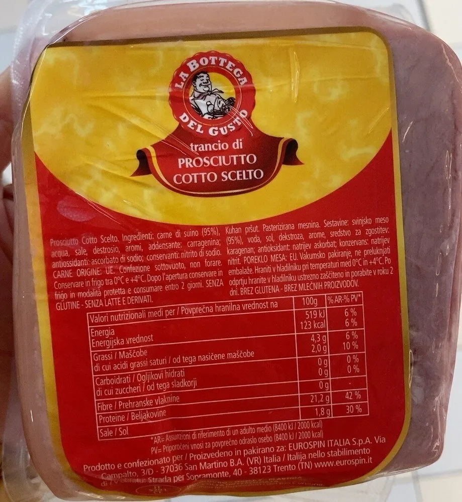 Prosciutto cotto scelto